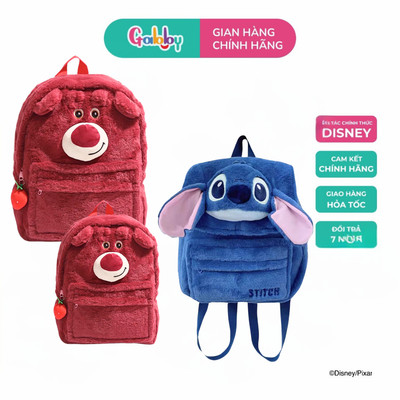Balo Cho Bé Gabby Hình Nhân Vật Gấu Dâu Lotso Đáng Yêu Lông Mềm Mịn