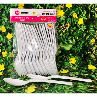 Muỗng nhựa hpb47 nhựa cao cấp hồng phát - thìa nhựa take away an toàn tiện lợi hofaco
