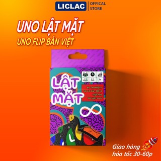  Bộ bài UNO FIP Lật Mặt phiên bản Việt 108 lá giấy cứng cán màng bo góc Uno 2 mặt lật chơi hấp dẫn 