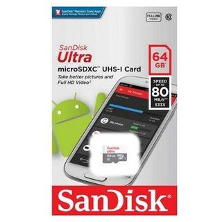 Thẻ nhớ Micro SD Sandisk Ultra 64G C10 100MB/s - Bảo hành 60 tháng
