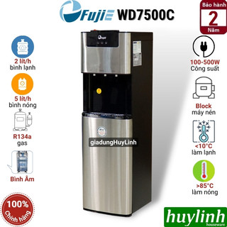 Cây nước nóng lạnh 3 vòi fujie wd7500c - block