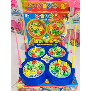 Bộ đồ chơi câu cá 4 hồ đồ chơi câu cá bộ câu cá kèm pin đồ chơi trẻ em đồ chơi phát nhạc