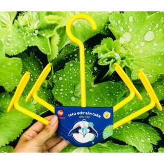 Móc treo giày hpg197 bằng nhựa cao cấp xoay 360 độ hofaco - móc phơi giày dép hình bàn chân