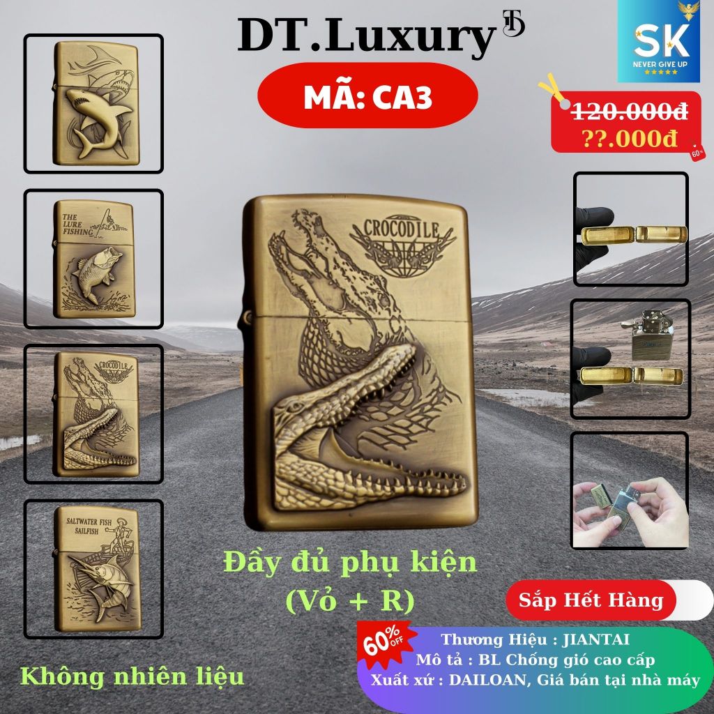 Vỏ Jippo Độc Lạ (M-CA3) Chất liệu Đồng Thau (Không Bao Gồm Nhiên Liệu)
