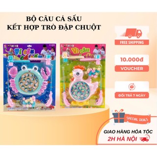 BỘ ĐỒ CHƠI CÂU CÁ ĐẬP CHUỘT đồ chơi câu cá đồ chơi đập chuột đồ chơi phát nhạc