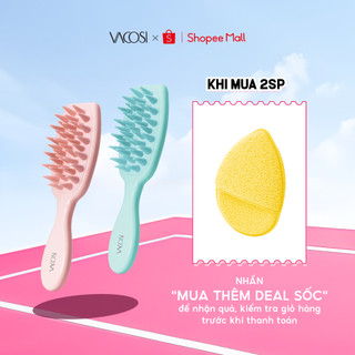 Lược gội & massage đầu răng silicone có tay cầm VACOSI MASSAGE & SHAMPOO COMB - C21
