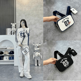 Túi Đeo Chéo Thời Trang Nam Nữ Phiên Bản Mới MLB SPORTVIE VARSITY Họa Tiết Thêu 2 Ngăn Kèm Túi Mini Bag Size 18