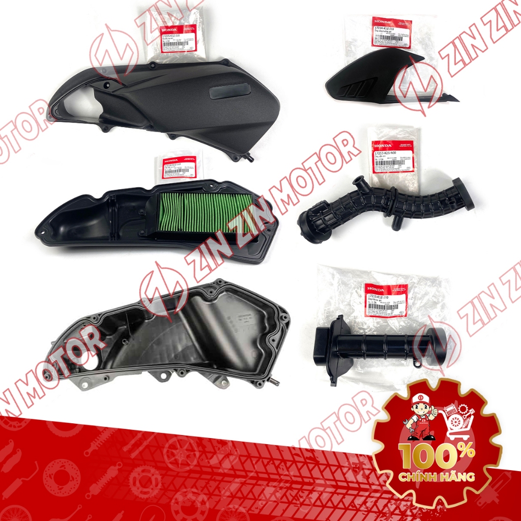 Pô E, Bộ Hộp Lọc Gió Vario 160 Việt Nam 17210-K1Z-J10, 17235-K1Z-J10, 17225-K1Y-J60, 17215-K1Z-J10, 