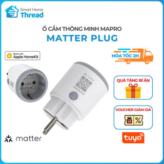 Ổ Cắm Điện Thông Minh Mapro Matter Plug (kết nối Wifi, Hẹn Giờ, Apple HomeKit), tương thích Matter, AppleHome, Tuyasmart