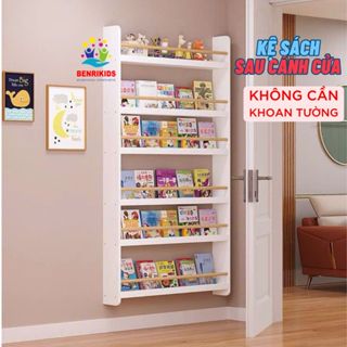 Kệ Sách Treo Tường Siêu Mỏng Không Cần Khoan 2 3 4 5 Tầng Giá Sách Sau Cánh Cửa Đa Năng, Kệ Gia Vị, Kệ Đựng Đồ Ăn Vặt