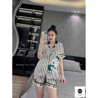 (Size 45kg-60kg)_ Đồ bộ lụa ngắn mặc nhà.