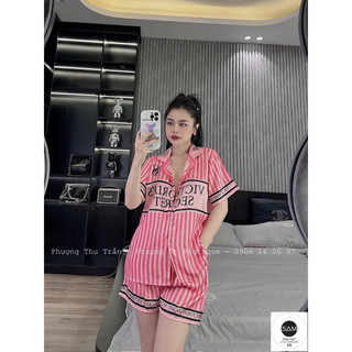 (Size 45kg-60kg)_ Đồ bộ lụa ngắn mặc nhà.
