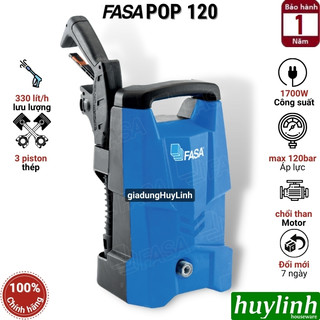 Máy xịt rửa xe cao áp fasa pop 120 - 1700w - 120 bar - hàng chính hãng