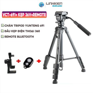 Chân máy ảnh điện thoại Tripod Yunteng VCT-691 nhôm chịu tải tốt bền bỉ tiện lợi đầu xoay 360