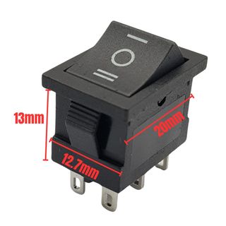 Công tắc 6 chân 3 trạng thái KCD1-203