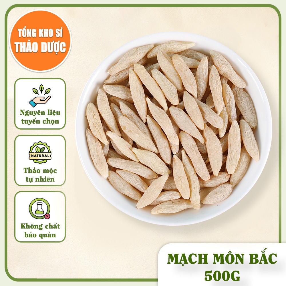 Mạch Môn Bắc 500g (Mạch Môn Đông, Trắng, Sạch)
