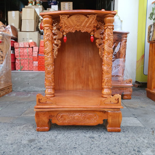 [BÁN SỈ] Bàn thờ thần tài ông địa gỗ xoan ngang 42 x 61 Rẻ Nhất Thị Trường