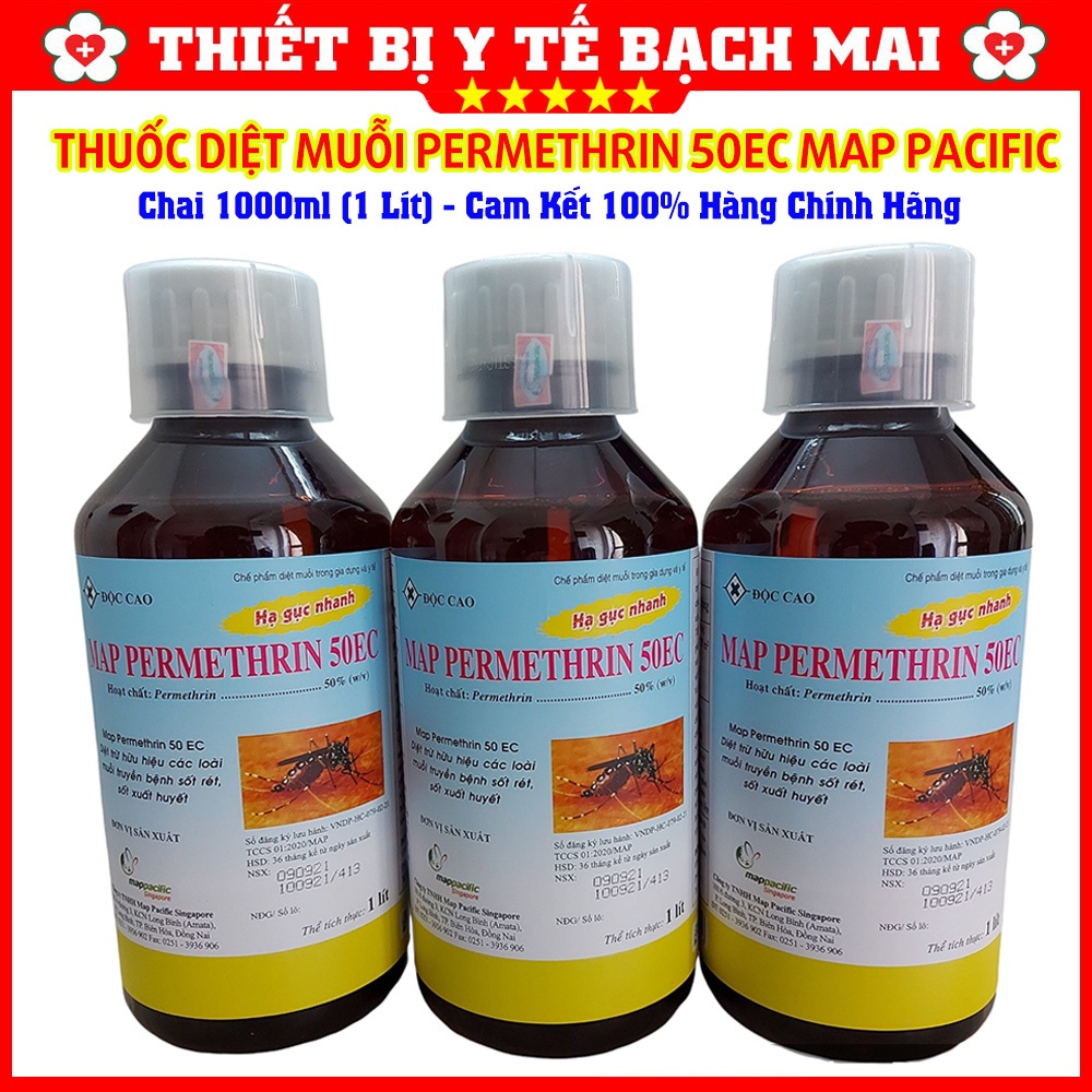 THUỐC DIỆT MUỖI PERMETHRIN 50EC [Chai 1000ML] MAP PACIFIC