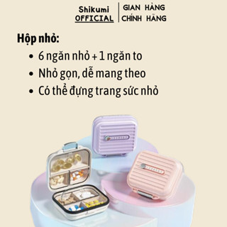 Hộp Đựng Thuốc Mini Chia Ngăn Đựng Trang Sức SHIKUMI Nhỏ Gọn Dễ Mang Theo