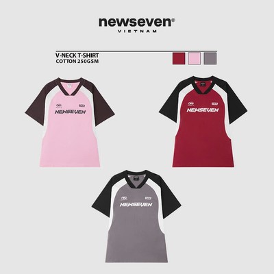 Áo Thun NEWSEVEN Cổ V Phong Cách Thể Thao V-neck T-shirt AT.374