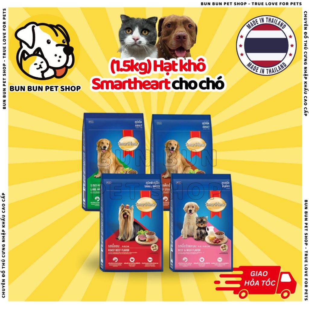 (1.5kg) Hạt khô Smartheart dành cho chó