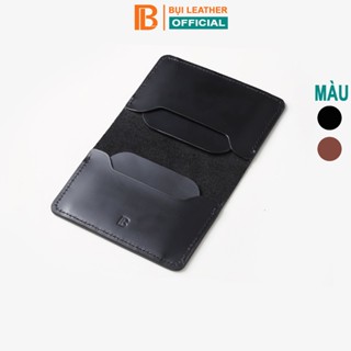 Card holder nam gập đôi da box V152 Bụi leather