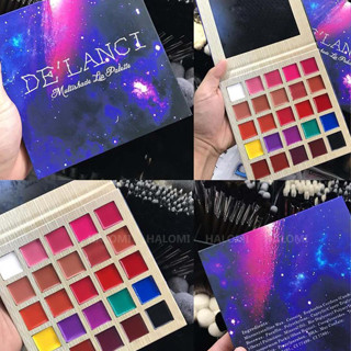  Bảng son Delanci 25 ô màu bảng gương xanh chuyên cho makeup 