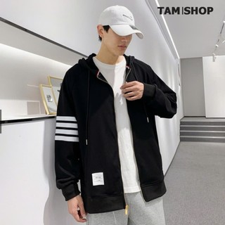 Áo Khoác Khoá Kéo 4 SỌC Thêu Sọc Tay ,Áo Hoodie Chất Liệu Nỉ Da Cá Dày Xịn Siêu Hót Hít Mẫu New 2024 TAMSHOP