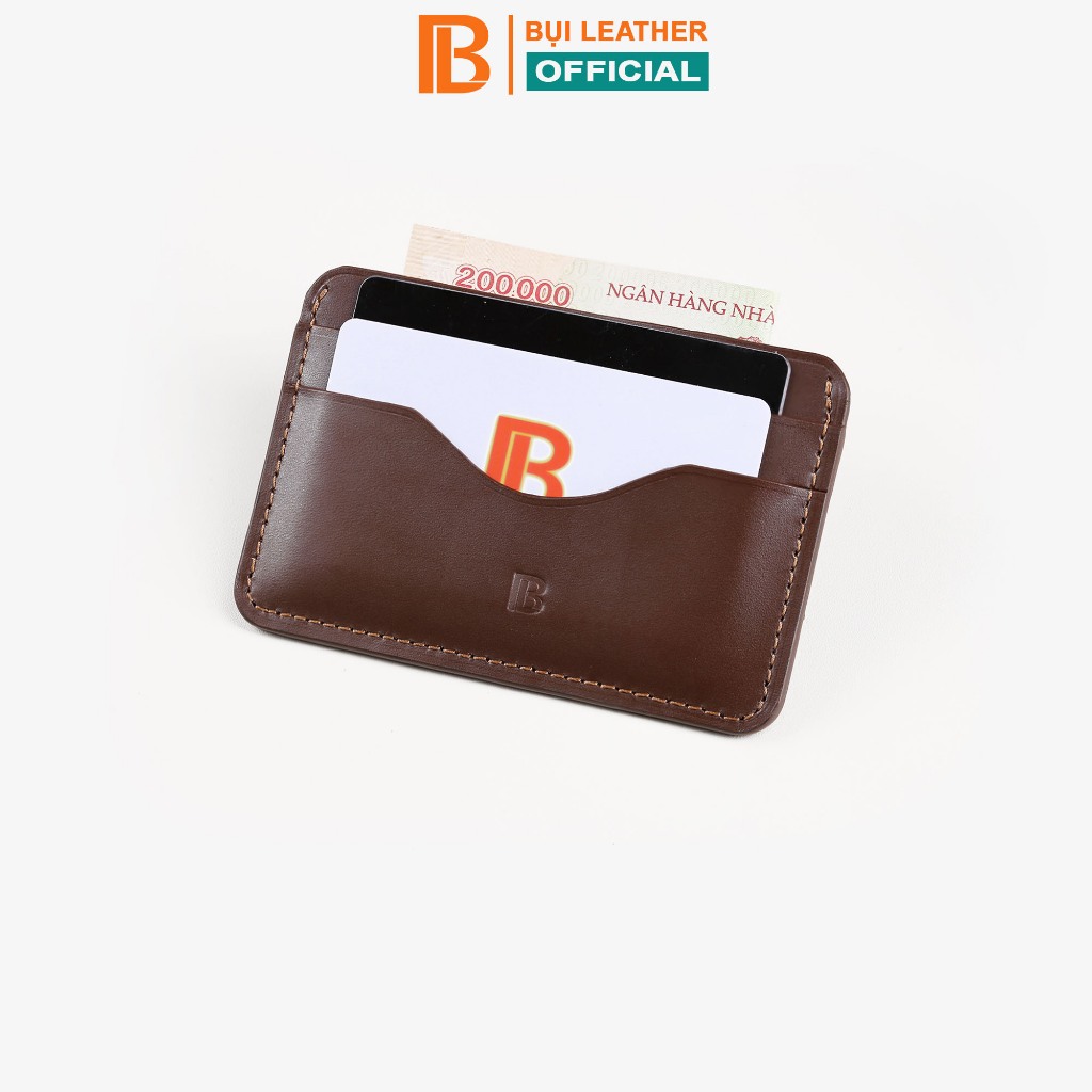 Card holder nam da box V151 Bụi leather