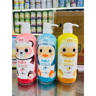 Sữa tắm gội Agi  2 trong 1 cho bé 700ml mềm dịu cho da nhạy cảm