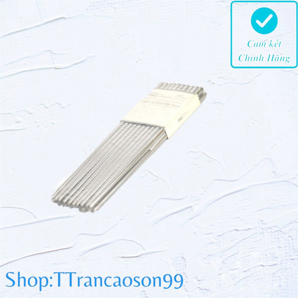 Đũa trơn inox 304 cao cấp Hàn Quốc(Set 10 đôi)