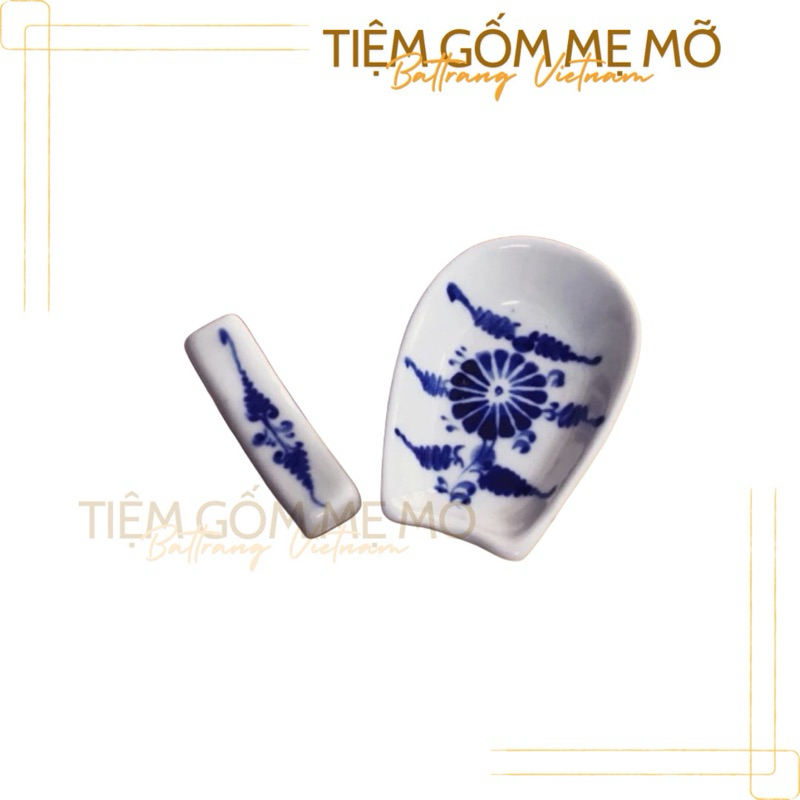 Kê thìa gác đũa gốm sứ Bát Tràng