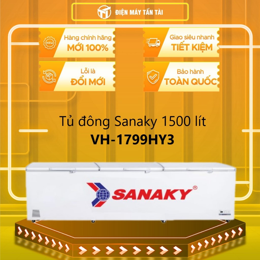 VH-1799HY3 - Tủ đông Sanaky inverter 1500 lít VH-1799HY3 - GIAO MIỄN PHÍ HCM