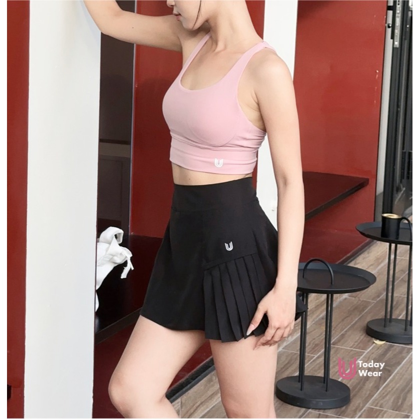 Chân váy xếp ly Elly Skirt Today U Wear 2 lớp may sẵn bảo hộ dáng chữ A thể thao cầu lông chạy bộ tennis pickleball | BigBuy360 - bigbuy360.vn