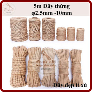 Dây thừng 2.5mm 3mm, 4mm, 5mm, 6mm, 8mm,10mm, dây thừng trang trí, làm handmade, decor, cào móng mèo