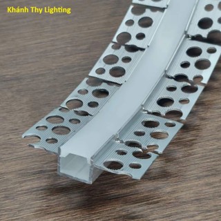 Đèn led thanh nhôm zic zac uốn cong âm trần thạch cao cây 1m, 3m