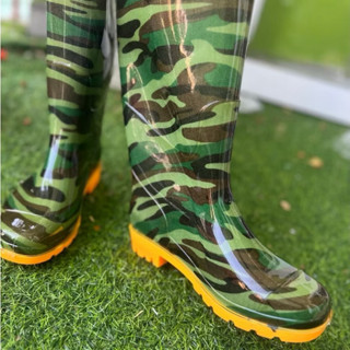  Ủng Cao Su Rằn Ri Nam Đế Cứng - Ủng Rằn Ri BẢO HỘ LAO ĐỘNG - miễn ship 