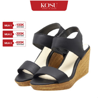 Xăng đan nữ cao gót đế xuồng KOSU 20932 dáng sang, siêu nhẹ, đế cao 8cm made in Japan Kobe Nhật Bản