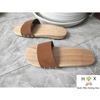 Guốc gỗ Guốc mộc Nam Nữ ( Có đóng thêm đế cao su )