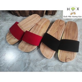 Guốc gỗ Guốc mộc Nam Nữ ( Có đóng thêm đế cao su )