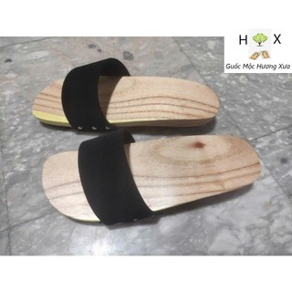 Guốc gỗ Guốc mộc Nam Nữ ( Có đóng thêm đế cao su )