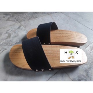 Guốc gỗ Guốc mộc Nam Nữ ( Có đóng thêm đế cao su )