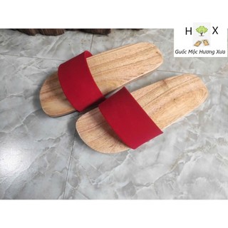 Guốc gỗ Guốc mộc Nam Nữ ( Có đóng thêm đế cao su )
