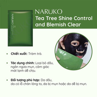Mặt nạ Naruko Tea Tree kiểm soát dầu và mụn trà tràm 26ml