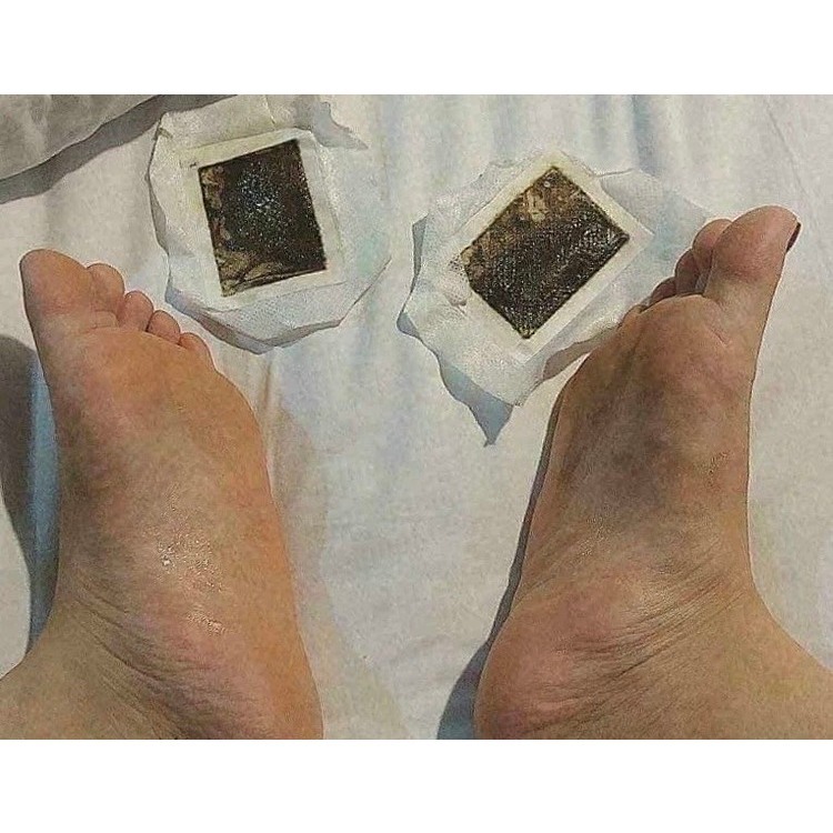 ( Tách Lẻ ) 2 Miếng Dán Thải Độc Chân Thảo Dược I Thải Độc Tố Qua Gang Bàn Chân