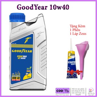 Nhớt Xe Tay Ga GOODYEAR SPRINTMAX XT10000 4S 10W40 800ml - Tặng Kèm 1 Phễu Và 1 Nhớt Láp Zeus