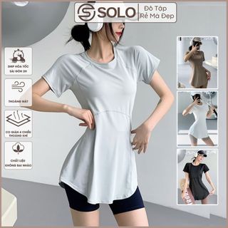 Áo Thun Tay NgắnTập Gym Yoga Thể Thao Nữ Thun  Mềm Mại Thoáng Mát Cực Tôn Dáng Solo Sportswear 700