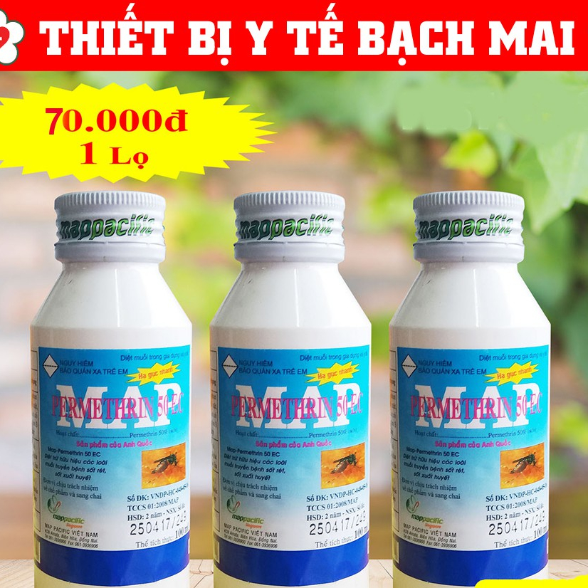 Thuốc Diệt Muỗi PERMETHRIN 50EC Chai 100ML [Chính Hãng Map PACIFIC]