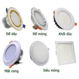 Đèn Led Âm Trần 3w siêu mỏng, phi 60mm