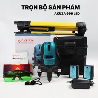 Máy Cân Bằng Laser AKUZA-999 5 tia xanh, bóng led siêu sáng, thi công lát nền, trần thạch cao